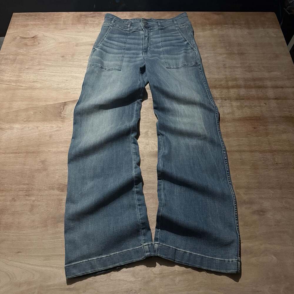 White House Black Market Extra High-Rise Wide-Leg Trouser Jeans Size 8